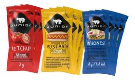 z kit Molhos Lanches Maionese Mostarda Ketchup Junior - 534 Sachês