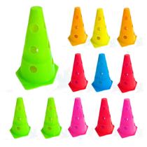 Z12x Mini Cone Sinalização Esportivo 23cm Agilidade Treino COLORIDO