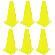 Z6x Mini Cone Sinalização Esportivo 23cm Agilidade Treino AMARELO