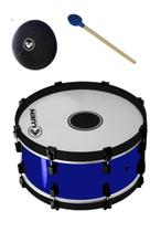 Zabumba 20x18" Dupla Afin Pele Leitosa+PAD AZUL Luen