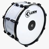 Zabumba 20x18" Dupla Afin Pele Leitosa+PAD - Branco - Luen