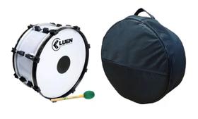 Zabumba Branca 20x18" Dupla Afin P. Leitosa+PAD+Capa Extra
