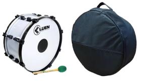 Zabumba Branca 20x18" Dupla Afin P. Leitosa+PAD+Capa Extra