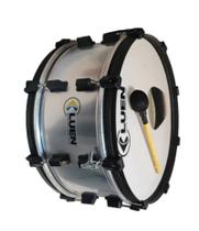 Zabumba LUEN 20x18 Prata Alumicolor Pele Leitosa Dupla Afinação Blacksteel PAD