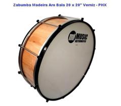 Zabumba Madeira 20 x 20" Verniz Aro Bala - PHX 373AB - PHOENIX