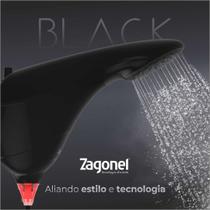 Zagonel Ducha Sublime Eletrônica 7500W com LED Indicador de Temperatura PRETO