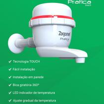Zagonel Torneira Prática Touch Eletrônica 5500W Bica 360