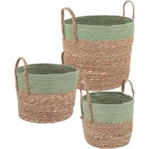Zagora Cesta Fibra Verde 3Pç