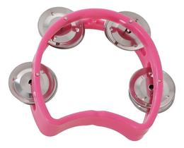 Zaidan'S Meia Lua Infantil 10X4Cm Pandeiro Rosa Com 8 Pandei