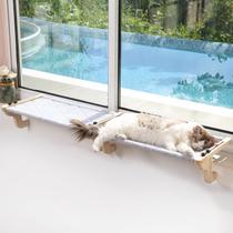 Zakkart Easy Seat para Gatos para Alféizar de Ventana con Madera y Metal