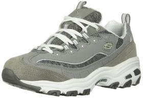Zapatillas de Moda Skechers D'Lites Me Time para Mujer Gris/Blanco Zapatillas de Moda Skechers D'Lites Me Time para Mujer Gris/Blanco