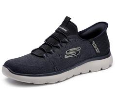 Zapatillas Skechers Summits Key Pace sin cordones para hombre, color negro