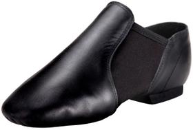 Zapatos de Baile Linodes Tent con Parte Superior de Cuero, Estilo Jazz Slip-on Negro