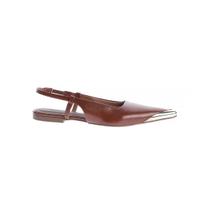 Zaya - Sapatilha Slingback Feminina Damannu Caramelo Biqueira Metalizada Zaya - Sapatilha Slingback Feminina Damannu Caramelo Biqueira Metalizada