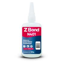 ZBond N401 Cola Instantânea Incolor 100g - Viscosidade Alta e Adesão Rápida