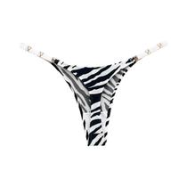 Zebra Flor Baixa Ascensão Sexy Tanga Calcinha Feminina Sem Costura G String Bikini Briefs Luxo