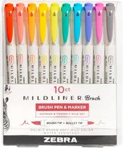 Zebra Pen Mildline Canetinhas Ponta Dupla Ultra Finas - 10 Cores