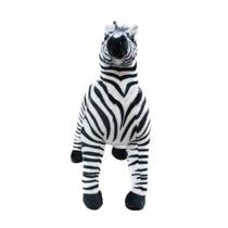 Zebra Realista Em Pé 42Cm - Pelúcia