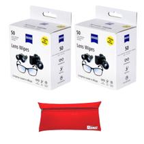 Zeiss Lens Wipes C/ 100 Lenços Umedecido Limpa Lentes Óculos