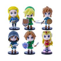 Zelda Link Princess Zelda 6 Pçs/set 10cm Q Versão Anime Ornamentos Modelo Bonecas Decoração De Jogo