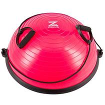 ZELUS Balance Ball Trainer com bandas de resistência e bomba de pé, bola de ioga inflável para exercícios de ginástica em casa, meia bola de exercício de 23 polegadas para o equilíbrio de treinamento Core Strength Fitness mais, 330lb Cap