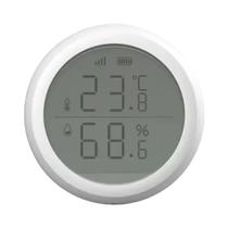 Zemismart-Zigbee temperatura e umidade Sensor, display LCD, monitorando sua casa inteligente