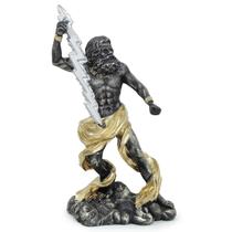 Zeus Deus Mitologia Grego Trovão Relâmpago Estátua de Resina