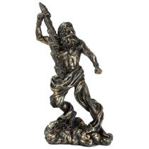Zeus Deus Mitológico Grego Trovão Relâmpago Estátua Resina