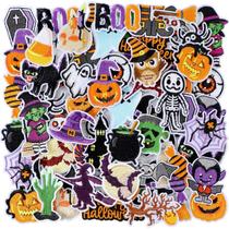 Zeyune 72 peças de ferro de Halloween em adesivos bordados