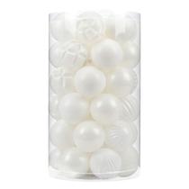 ZHMTang 41ct 2.36"Enfeites de Bolas de Natal Decorações Penduradas (60mm,Branco)