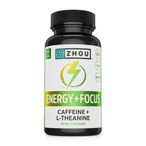 Zhou Suplemento Cápsulas Naturales de Cafeína 100mg con L-Teanina 200mg Zhou Suplemento Cápsulas Naturales de Cafeína 100mg con L-Teanina 200mg