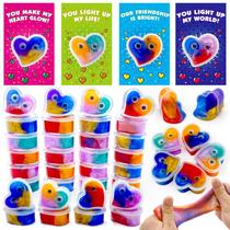 ZICZLI Kit com 28 Slimes Corações Galáxia para Lembrancinhas de Dia dos Namorados ZICZLI Kit com 28 Slimes Corações Galáxia para Lembrancinhas de Dia dos Namorados