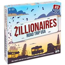 Zillionaires Road Trip USA: Jogo de tabuleiro familiar para crianças e adultos, Jogos de tabuleiro para famílias, Melhores novos jogos de tabuleiro, ótimo para 2 5 jogadores...