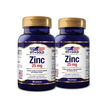 Zinco 25mg Vitgold Kit 2 unidades 100 cápsulas