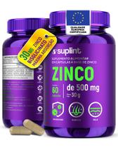 Zinco 30 mg Bisglicinato Suplemento Vitamínico em Cápsulas Veganas Sem Glúten e Não Transgênico 60 Cápsulas