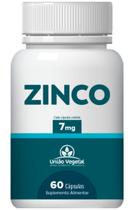 Zinco 60 cápsulas cada cápsula contém 7mg - União Vegetal