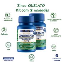 Zinco Quelado Concentrado 29,59mg 60 caps Catarinense Pharma Kit 2 un