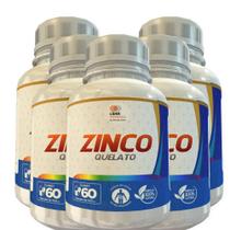 Zinco Quelato 500Mg 60 Cápsulas Kit Com 5 Potes - Lider Suplementos