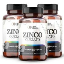 Zinco Quelato - 60 Cáps Kit Com 3 Potes