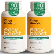 Zinco Quelato Easy Boost Bisglicinato 29mg 180 Caps Kit 2x Zinco Quelato Easy Boost Bisglicinato 29mg 180 Caps Kit 2x