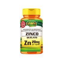 Zinco Quelato em cápsulas 600 mg Unilife Zinco Quelato em cápsulas 600 mg Unilife