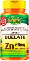 Zinco Quelato Original 500mg 60 Cápsulas - Unilife