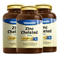 Zinco Quelato Zinc Chelated 28mg Bisglicinato 90 cápsulas Diversas Quantidades Vitaminlife Zinco Quelato Zinc Chelated 28mg Bisglicinato 90 cápsulas Diversas Quantidades Vitaminlife