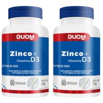 Zinco + Vitamina D3 60cps Duom Kit 2 Frascos Zinco + Vitamina D3 60cps Duom Kit 2 Frascos