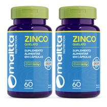 Zinco Zn 60caps 1 ao dia Maltta Kit 2 Frascos