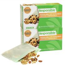 Zip Bag Responsible Products, pacote com 184 unidades