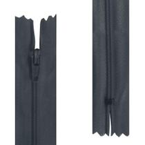 Zíper comum - 50cm - 10 unidades - Cores Chumbo 309/579