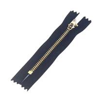 Zíper De Metal Latão Preto Azul Para Jeans, 5 Peças, Auto-Travante, 10 13 15 18cm, Acessório De