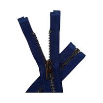 Zíper De Metal Preto Gunmetal 10 Peças 40-80cm Dentes Em Y Abertura Única Com Trava Acessórios De