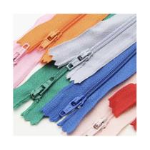 Zíper De Nylon 30cm Fino Com Cordão Cores Sortidas 10 Unids Zíper De Nylon 30cm Fino Com Cordão Cores Sortidas 10 Unids